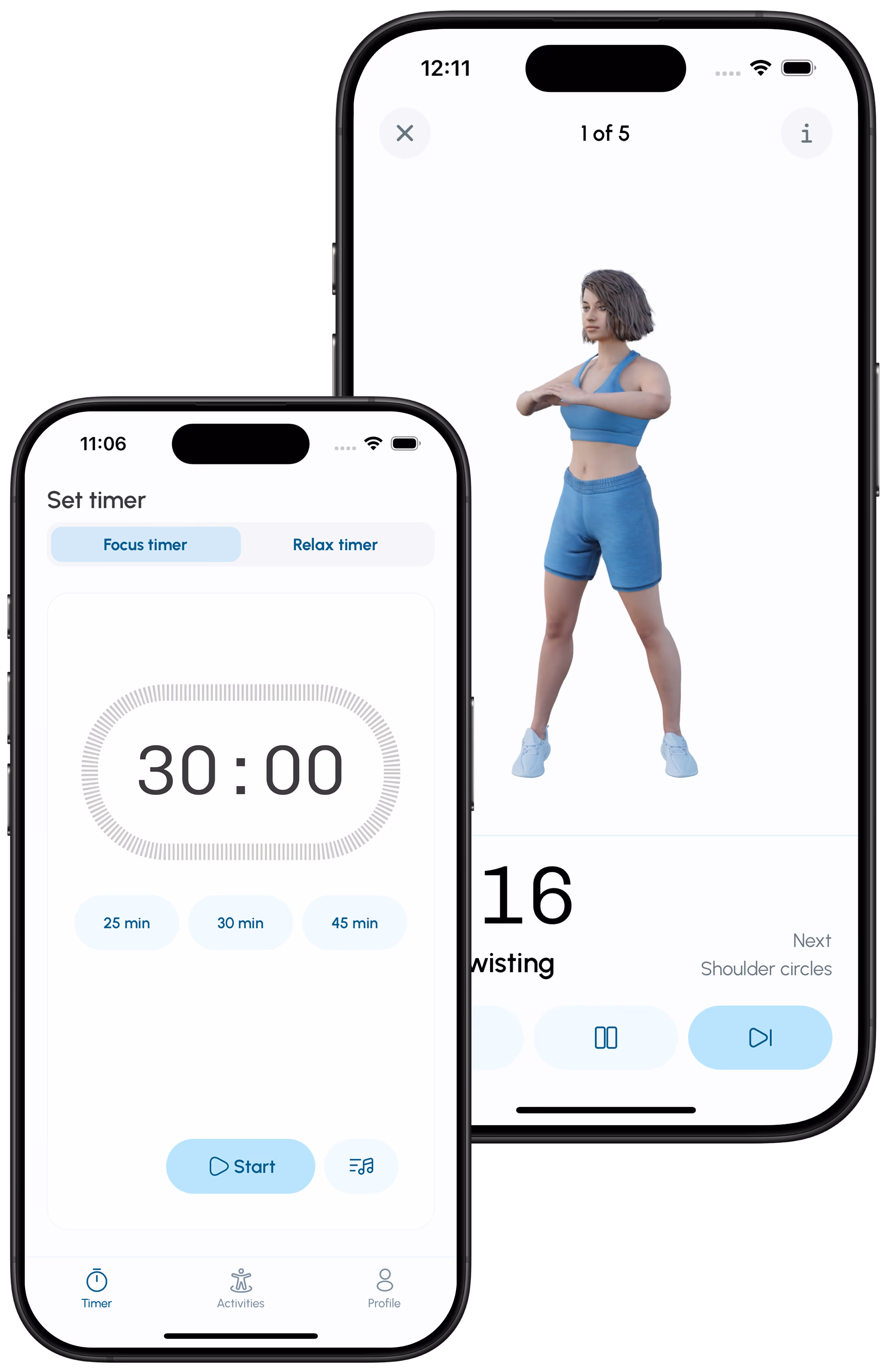 Refreshio mobile app interface
